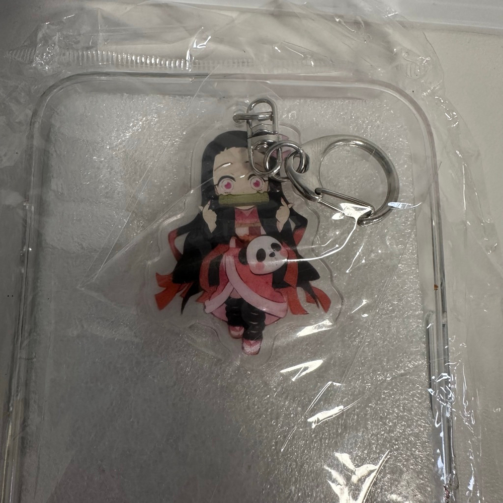Demon Slayer Nezuko iPhone 14 Pro Max Case Pink Black NEW NWT with keychain - Picture 7 of 11